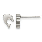 Stainless Steel Polished Button Earrings for Women