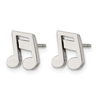 Stainless Steel Polished Button Earrings for Women