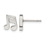 Stainless Steel Polished Button Earrings for Women