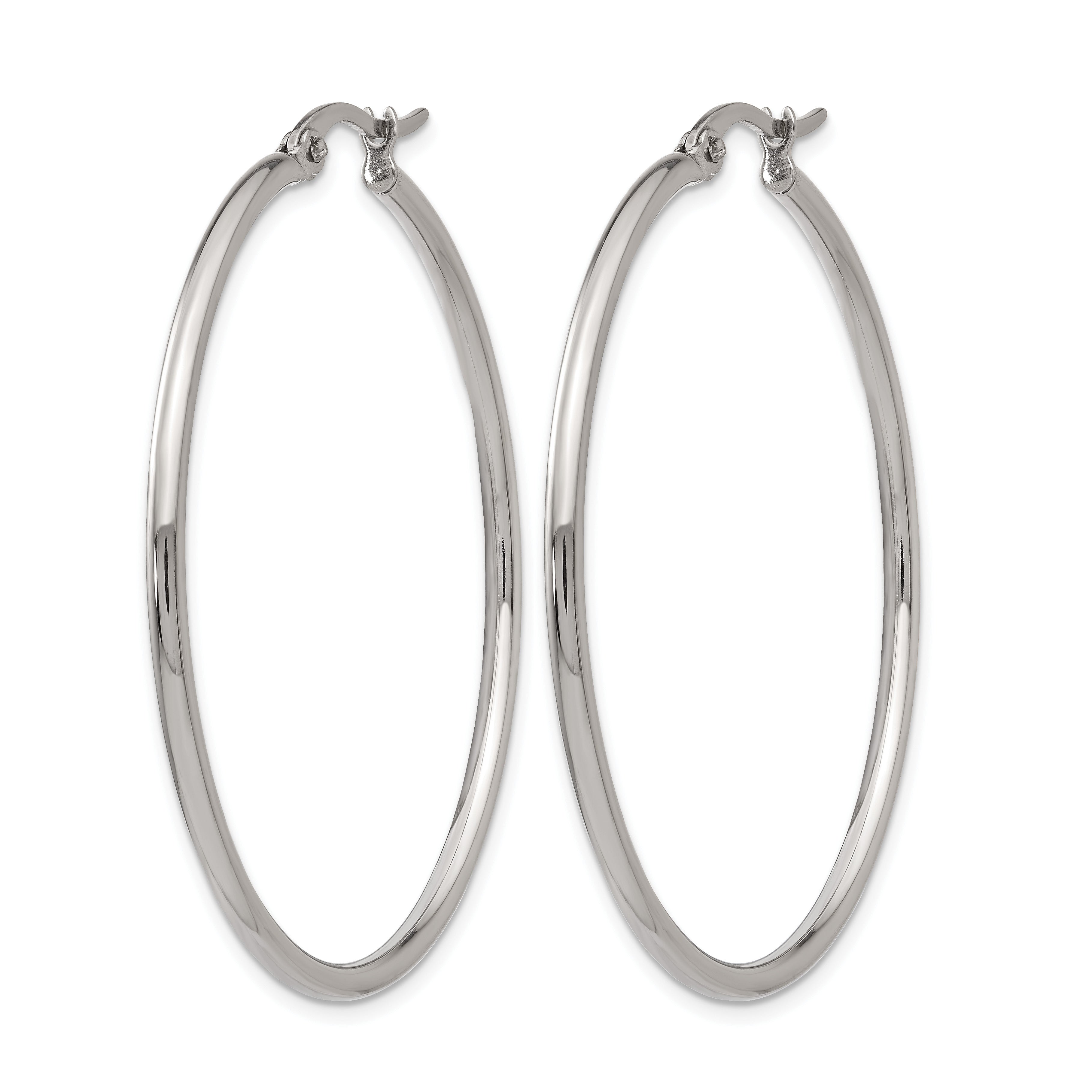 Stainless Steel Polished Hoop Earrings for Women Secondary image