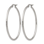 Stainless Steel Polished Hoop Earrings for Women