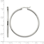 Stainless Steel Polished Hoop Earrings for Women