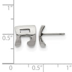 Stainless Steel Polished Button Earrings for Women