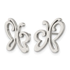 Stainless Steel Polished Button Earrings for Women