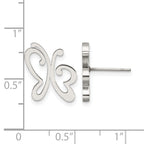 Stainless Steel Polished Button Earrings for Women