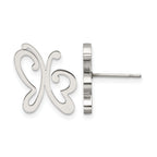 Stainless Steel Polished Button Earrings for Women