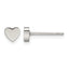 Stainless Steel Polished Heart Button Earrings