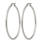 Stainless Steel Polished Hoop Earrings for Women