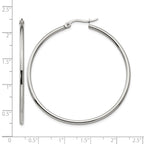 Stainless Steel Polished Hoop Earrings for Women