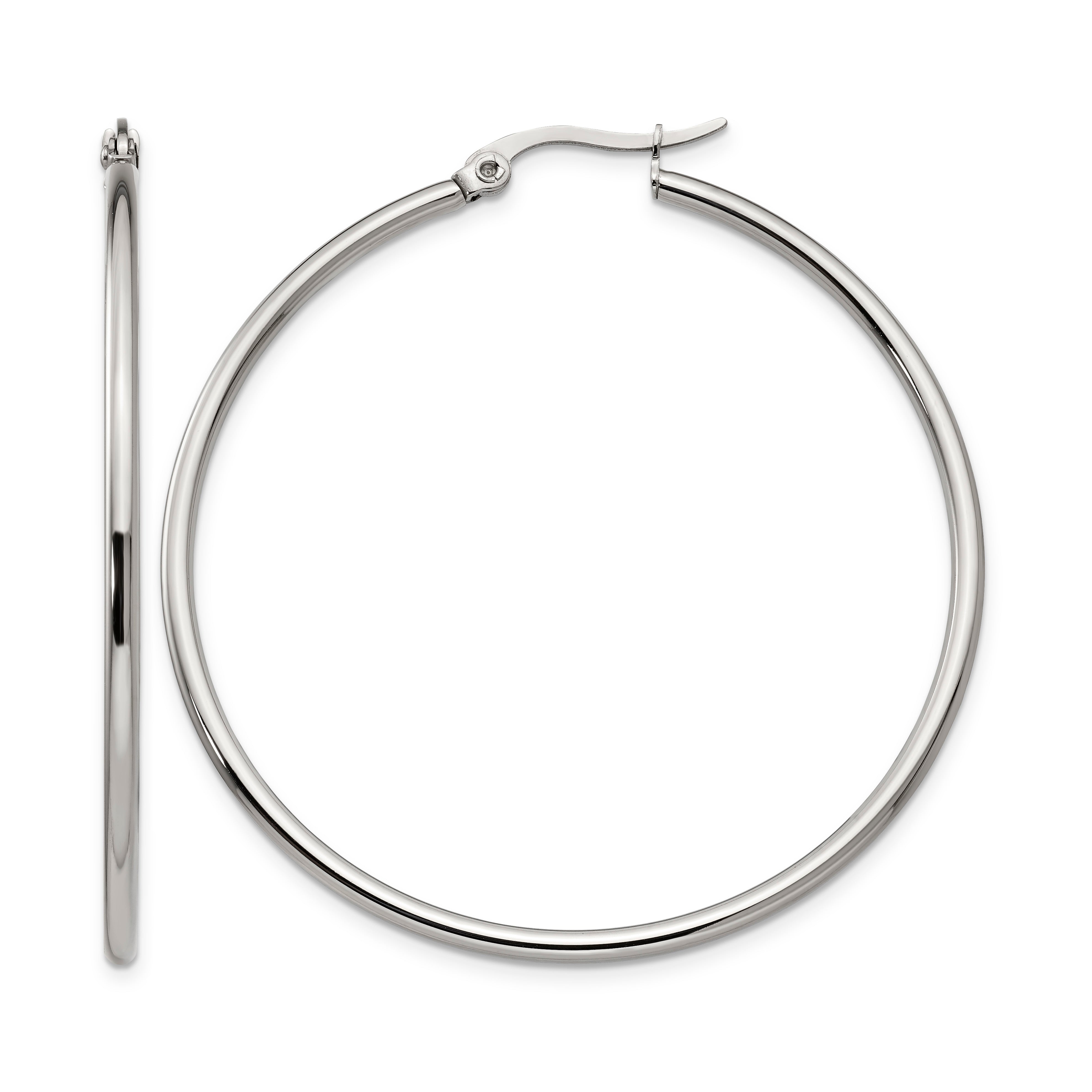Stainless Steel Polished Hoop Earrings for Women Main image