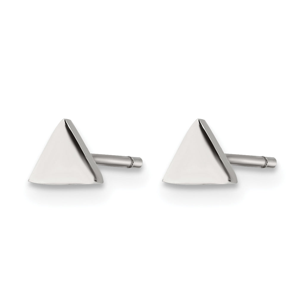 Stainless Steel Polished Button Earrings