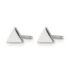 Stainless Steel Polished Button Earrings