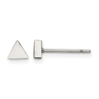 Stainless Steel Polished Button Earrings
