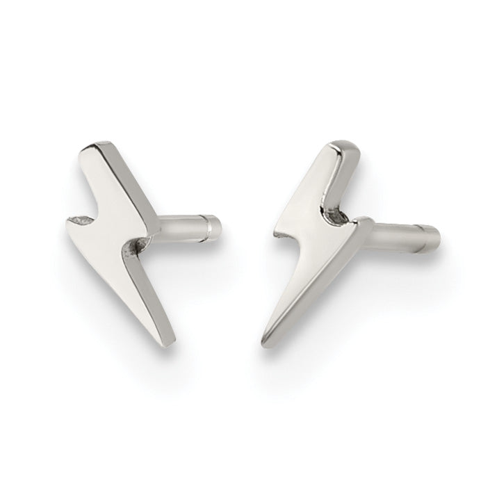 Stainless Steel Polished Button Earrings