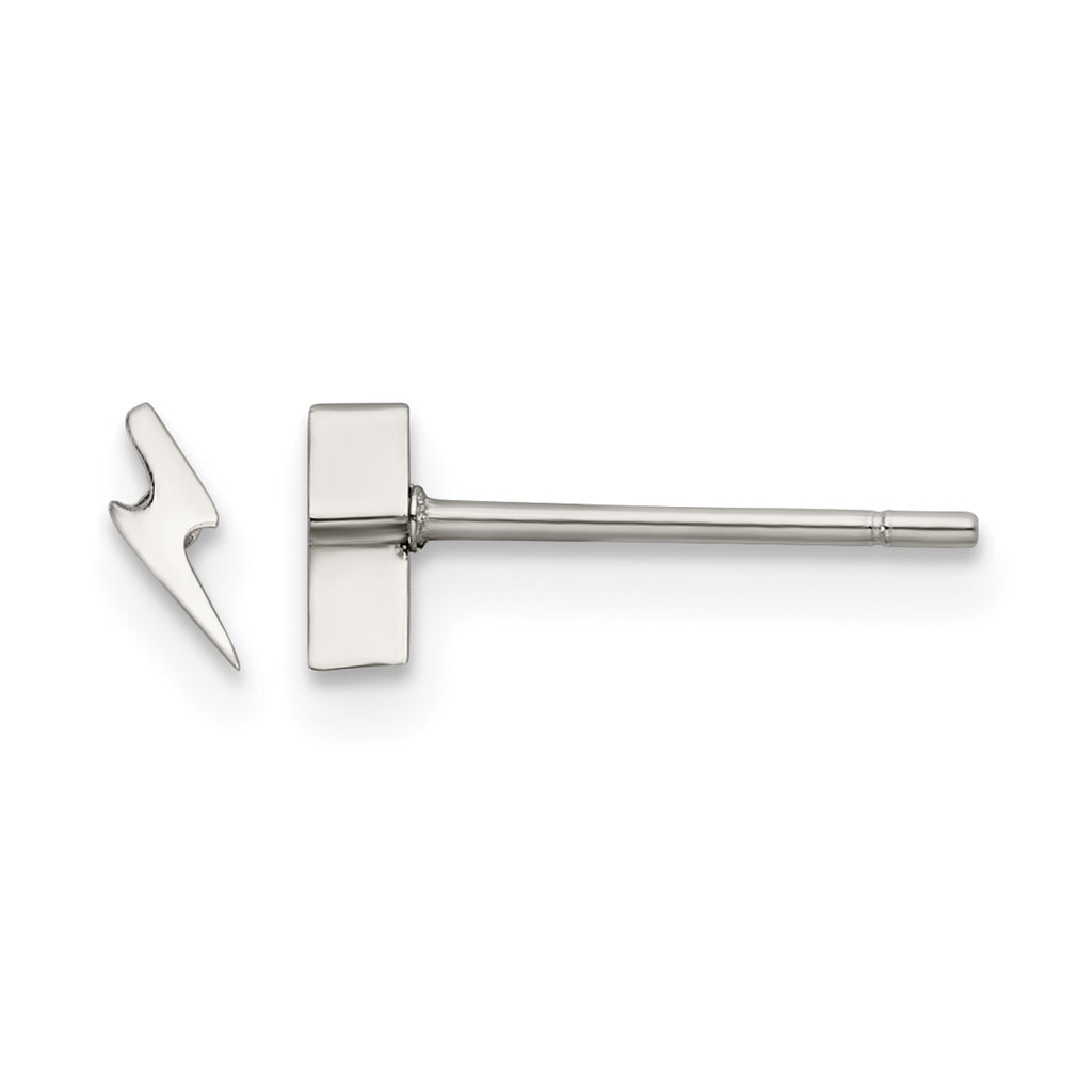 Stainless Steel Polished Button Earrings