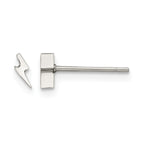 Stainless Steel Polished Button Earrings
