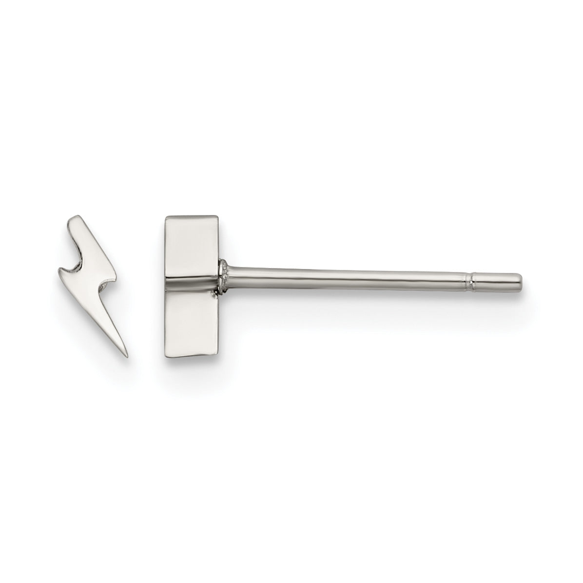 Stainless Steel Polished Button Earrings