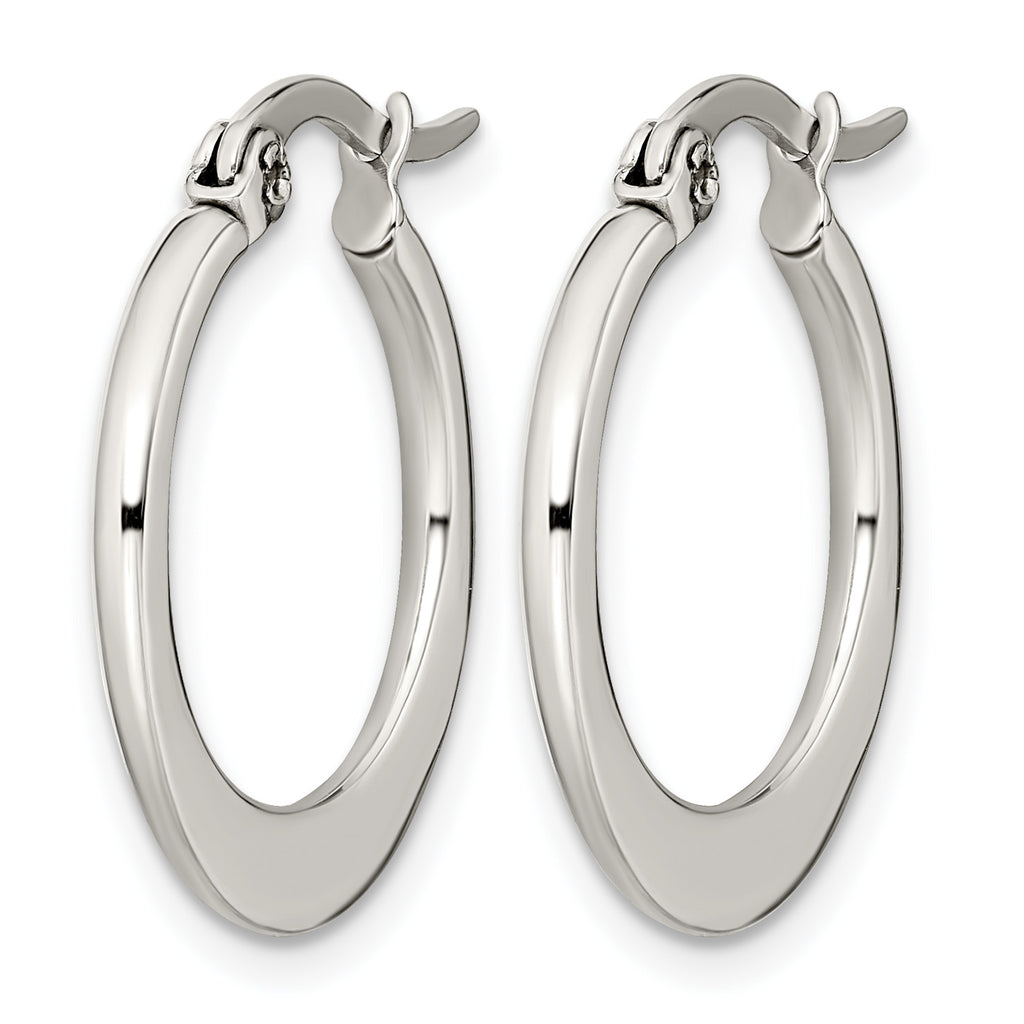 Stainless Steel Polished Hoop Earrings for Women