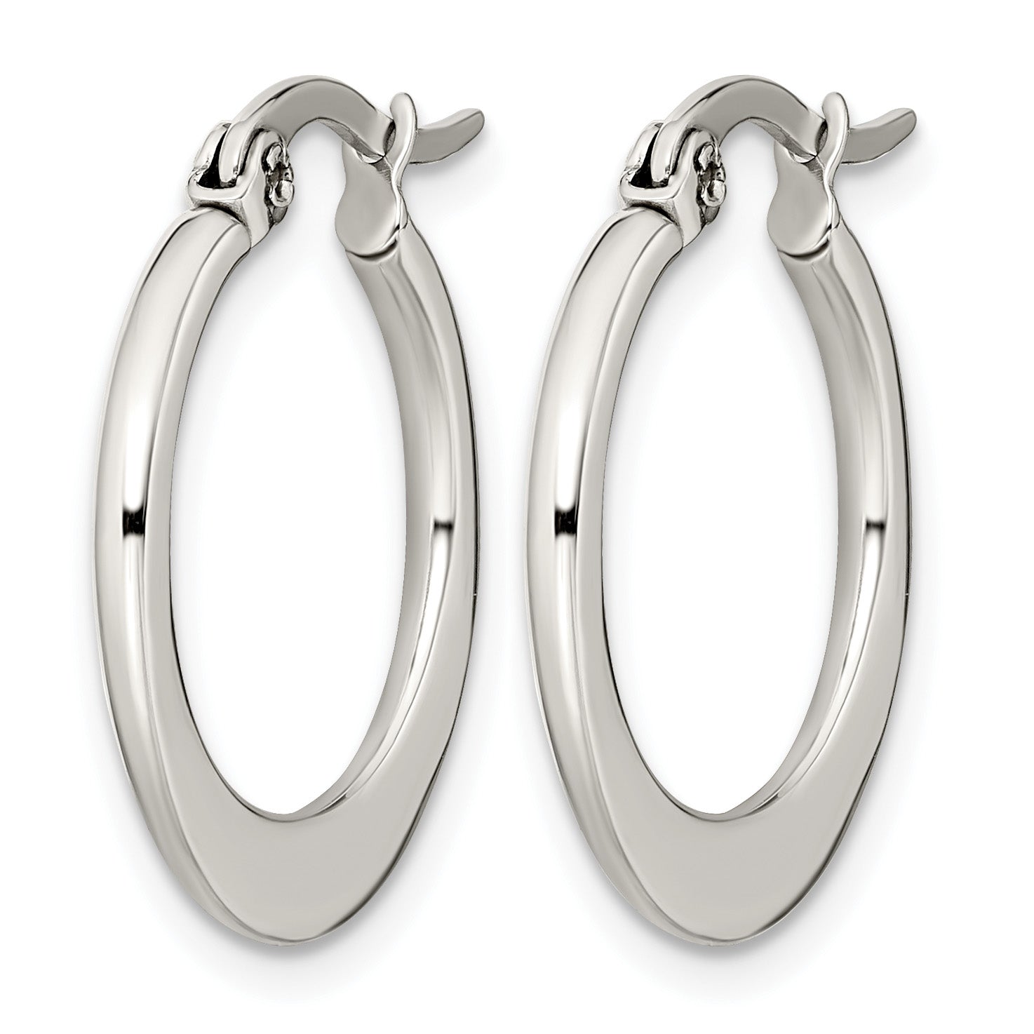Stainless Steel Polished Hoop Earrings for Women