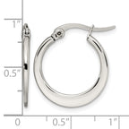 Stainless Steel Polished Hoop Earrings for Women