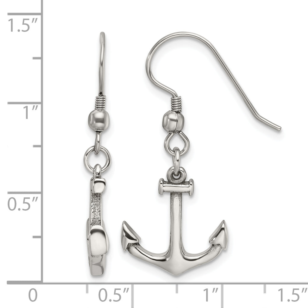 Stainless Steel Polished Drop Dangle Earrings for Women