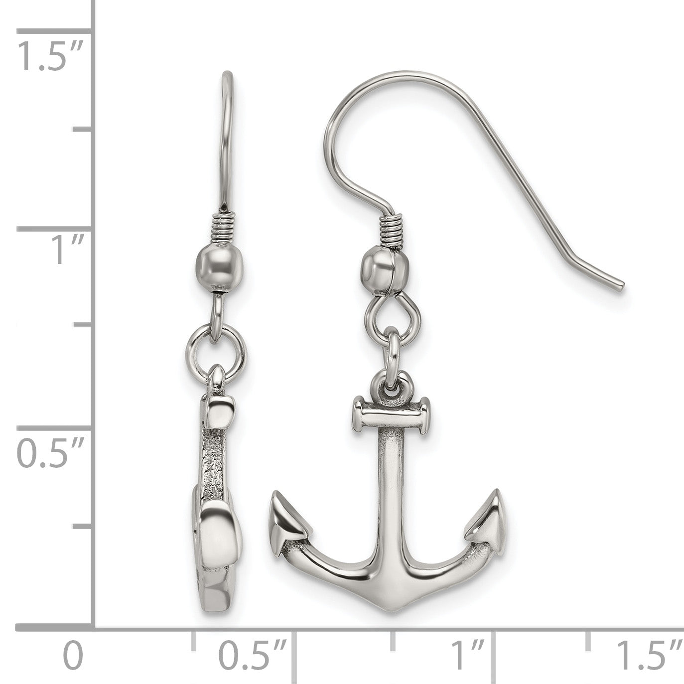 Stainless Steel Polished Drop Dangle Earrings for Women