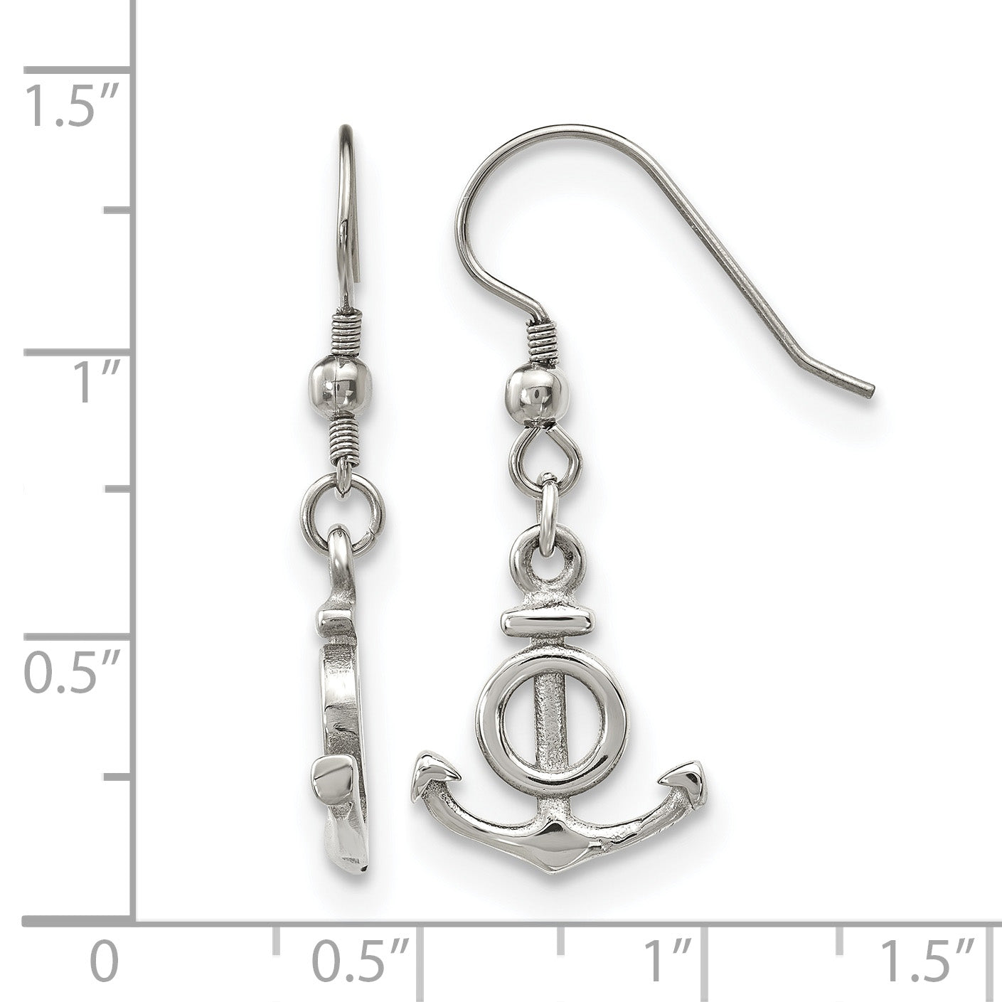 Stainless Steel Polished Drop Dangle Earrings for Women