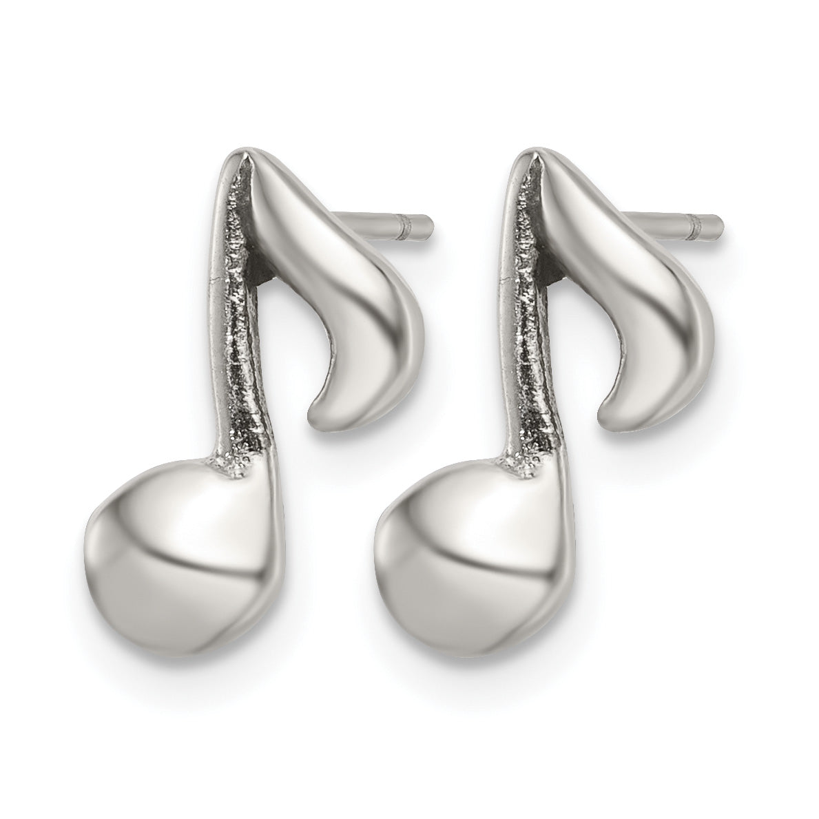 Stainless Steel Polished Button Earrings for Women Secondary image
