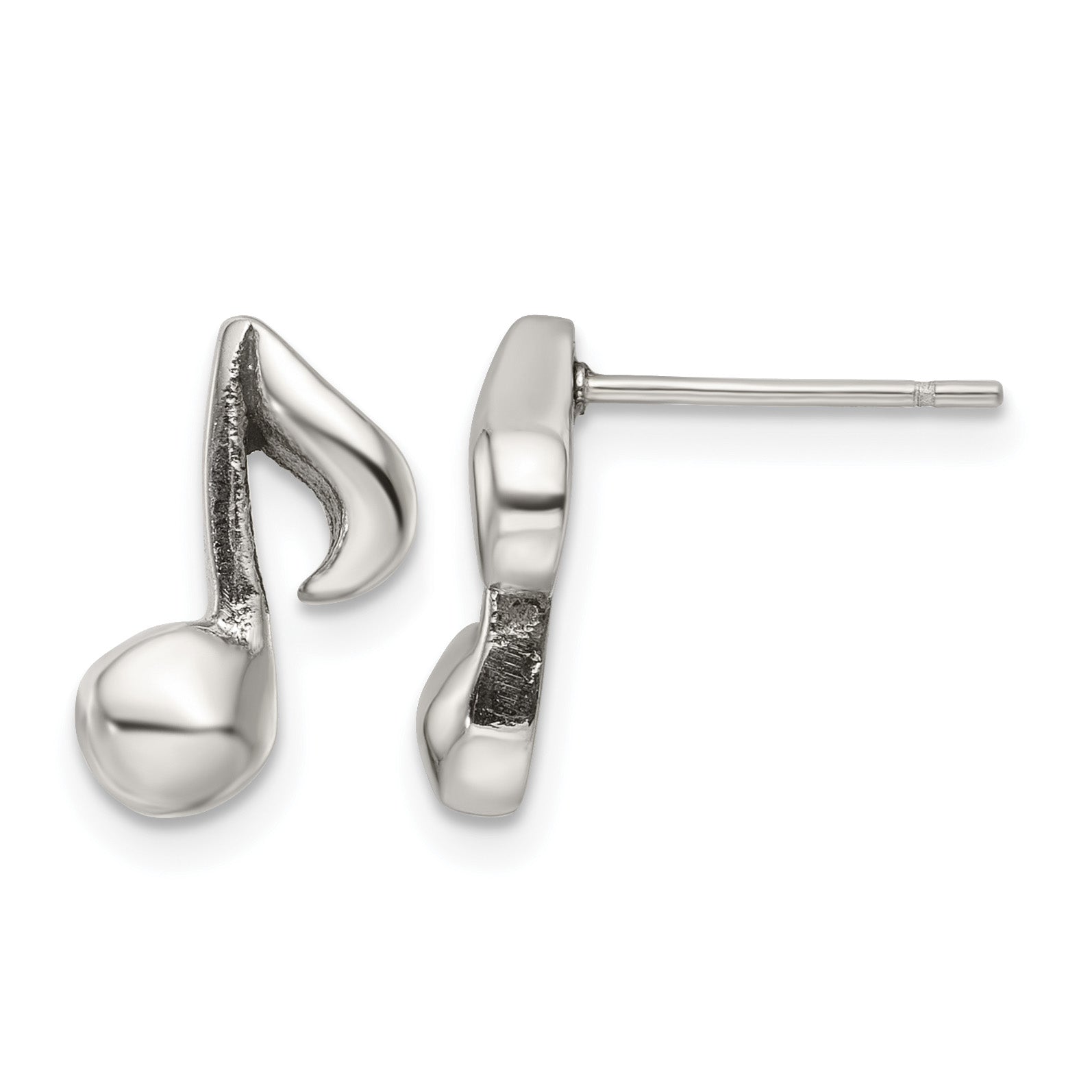 Stainless Steel Polished Button Earrings for Women Main image