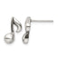 Stainless Steel Polished Button Earrings for Women
