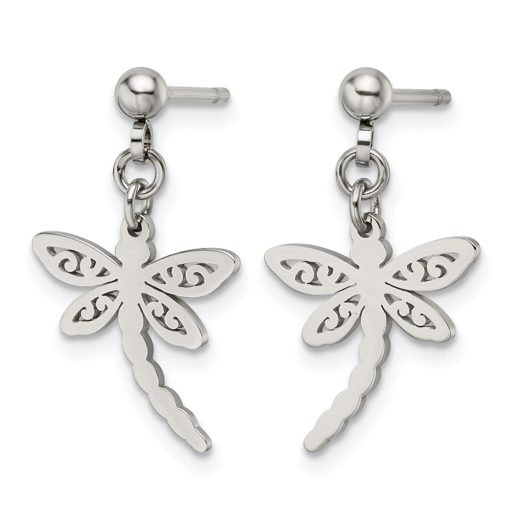 Stainless Steel Polished Drop Dangle Earrings for Women