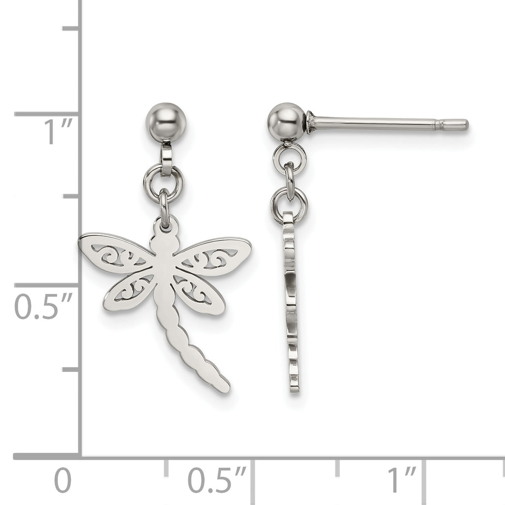 Stainless Steel Polished Drop Dangle Earrings for Women
