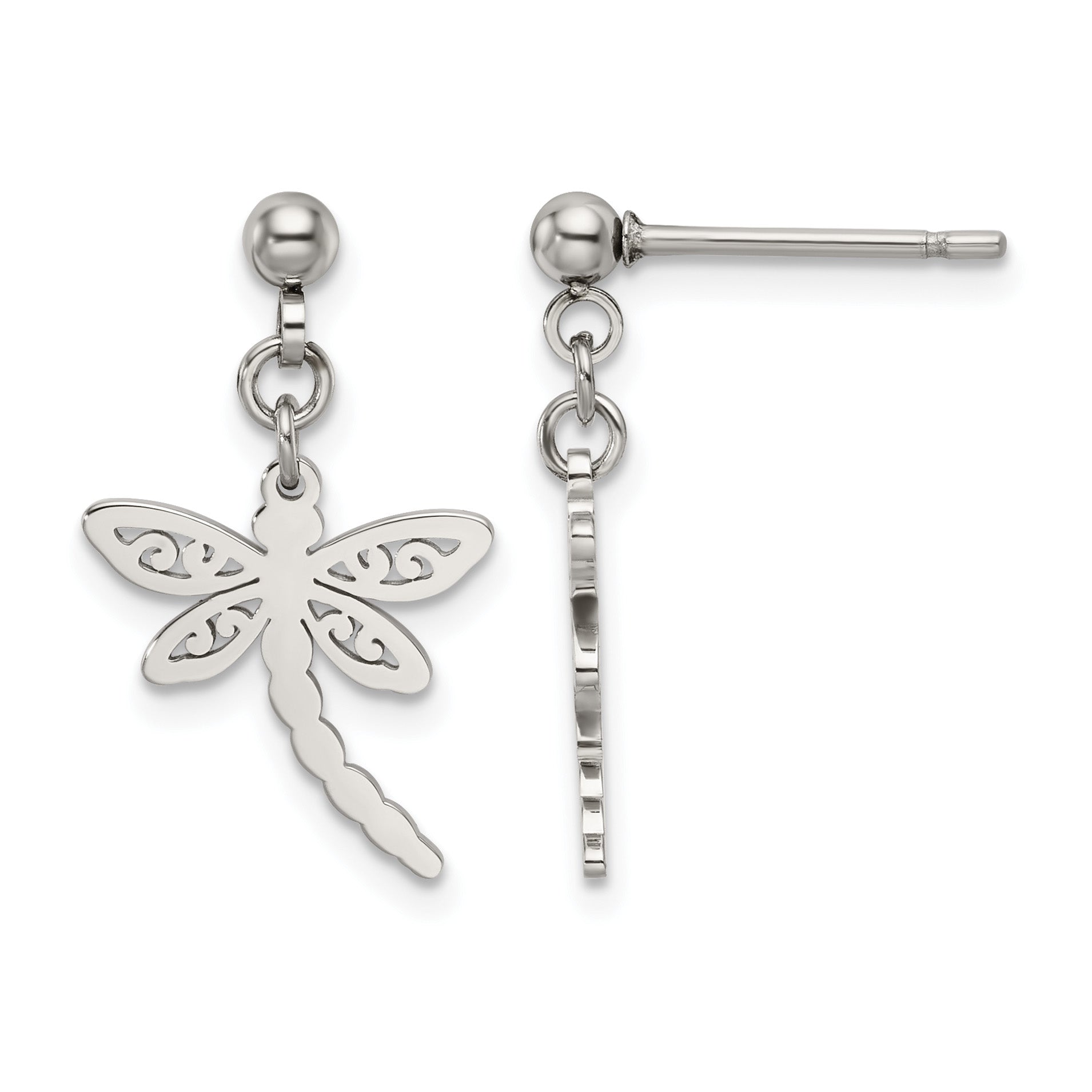 Stainless Steel Polished Drop Dangle Earrings for Women