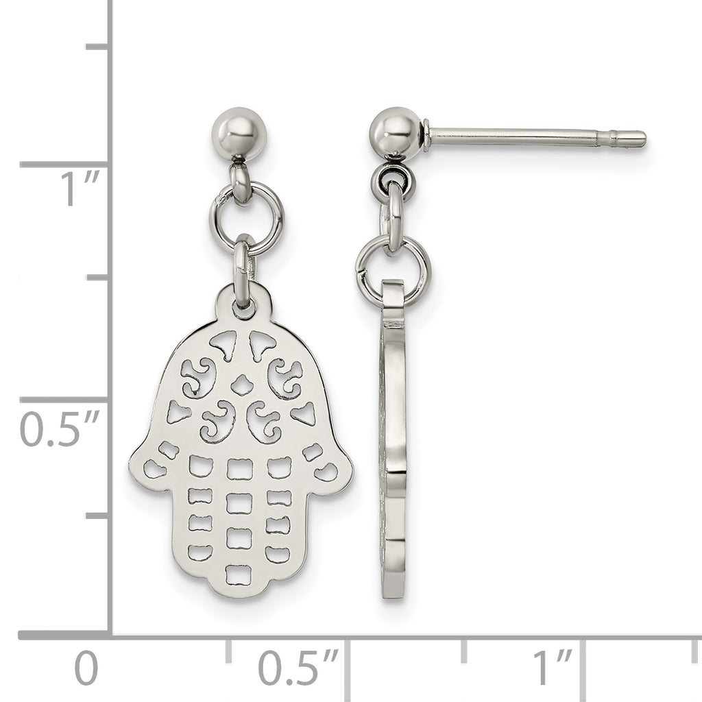 Stainless Steel Polished Drop Dangle Earrings for Women