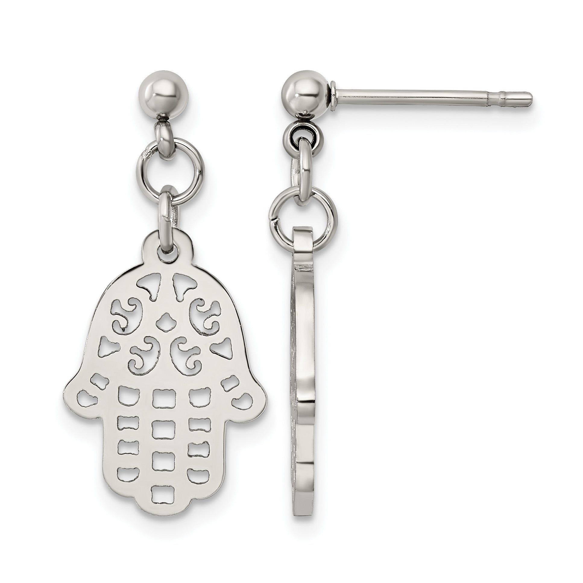 Stainless Steel Polished Drop Dangle Earrings for Women