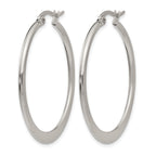 Stainless Steel Polished Hoop Earrings for Women
