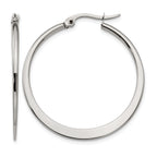 Stainless Steel Polished Hoop Earrings for Women