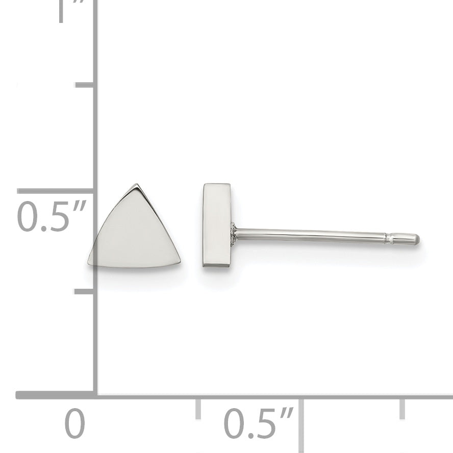 Stainless Steel Button Earrings for Women