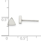 Stainless Steel Polished Triangle Post Earrings