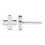 Stainless Steel Polished Button Earrings