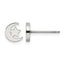 Stainless Steel Polished Star Button Earrings
