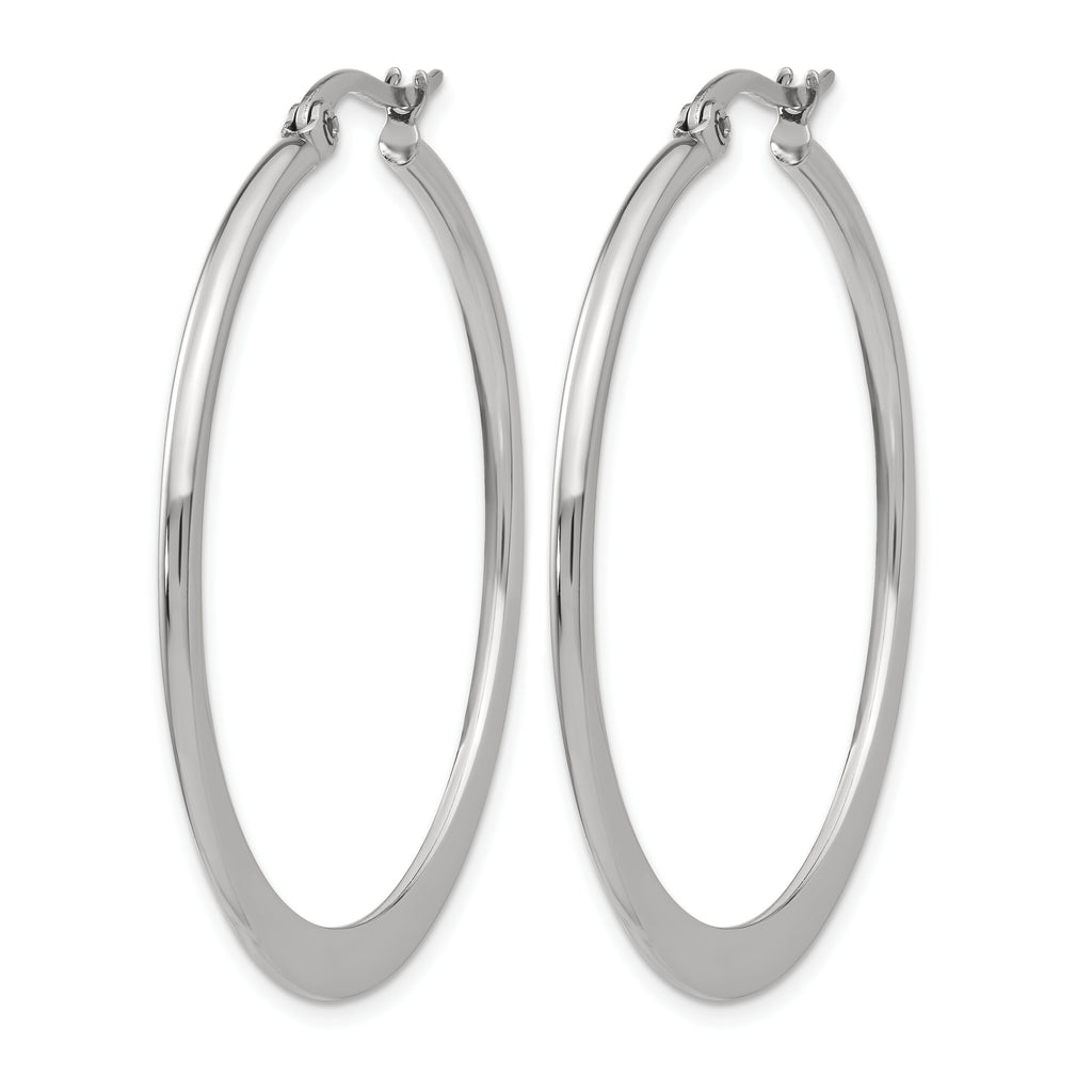 Stainless Steel Polished Hoop Earrings for Women