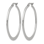 Stainless Steel Polished Hoop Earrings for Women