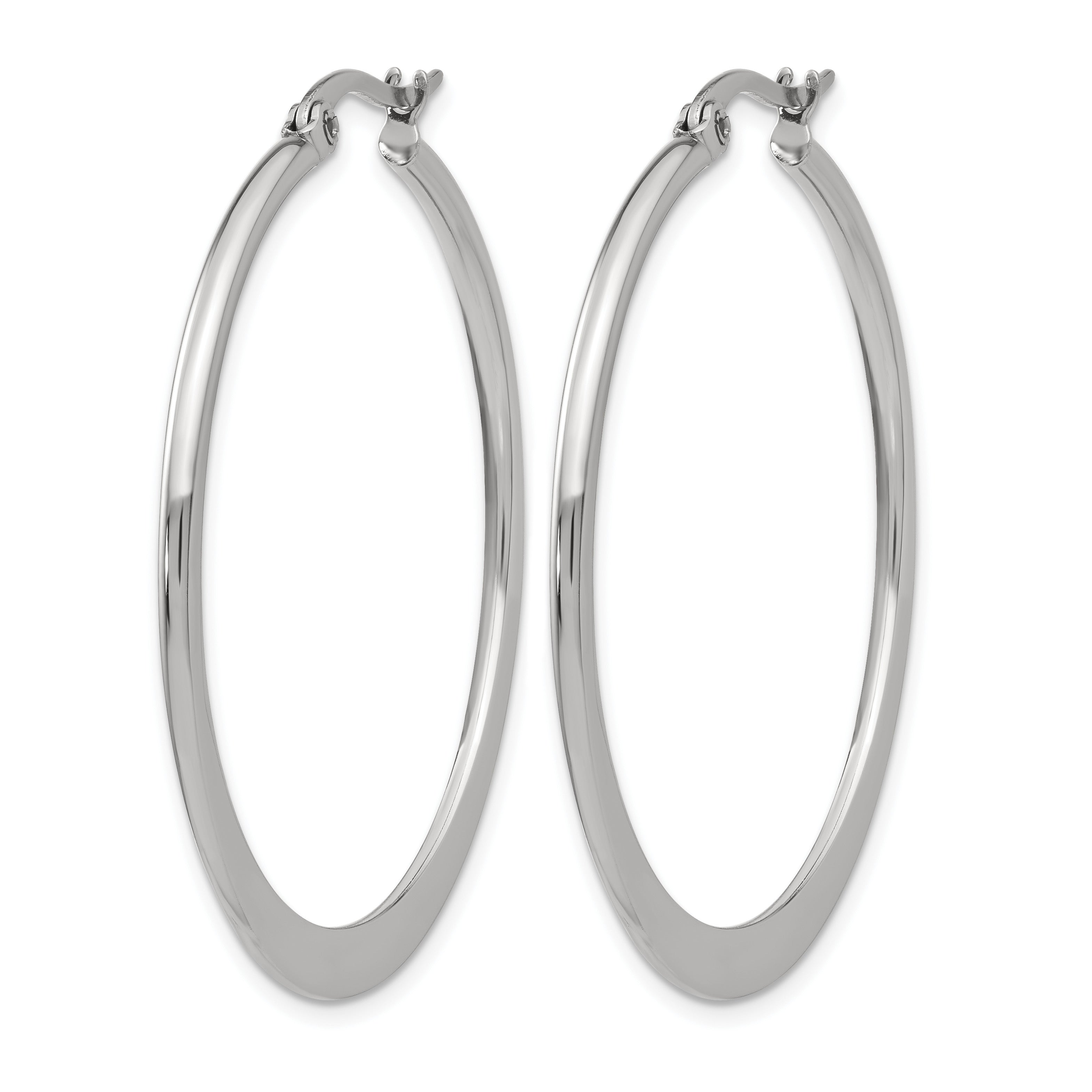 Stainless Steel Polished Hoop Earrings for Women