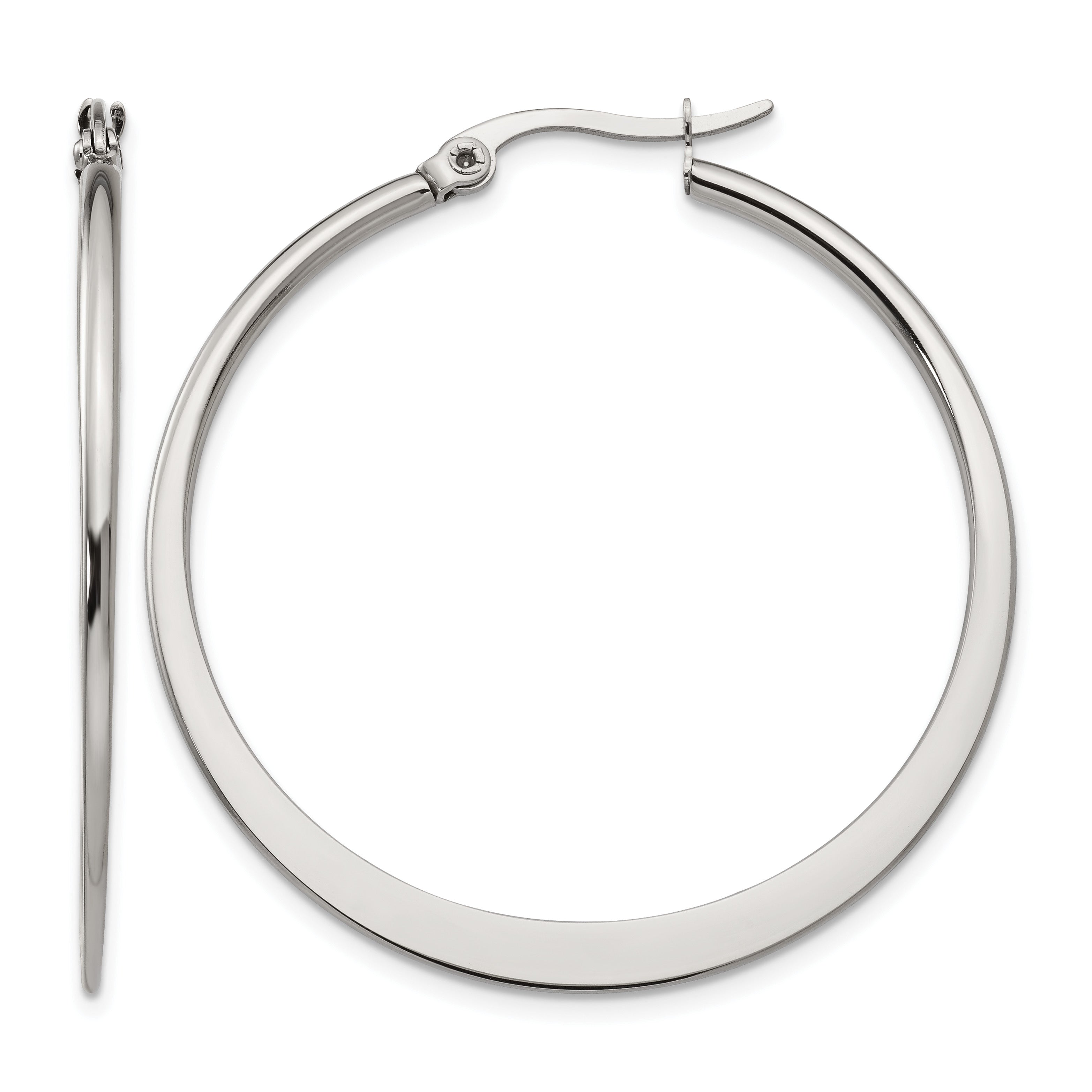 Stainless Steel Polished Hoop Earrings for Women Main image