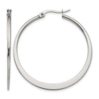 Stainless Steel Polished Hoop Earrings for Women