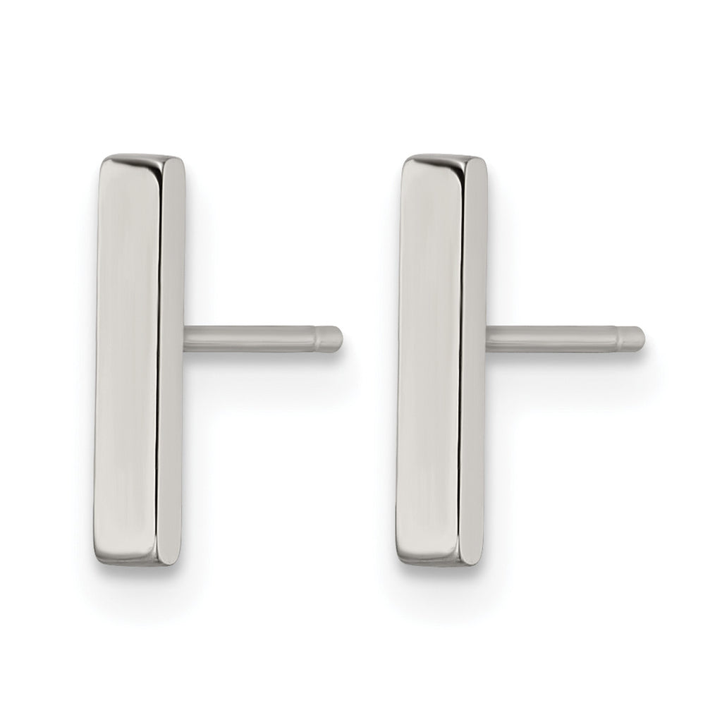 Stainless Steel Polished Button Earrings for Women