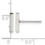 Stainless Steel Polished Button Earrings for Women