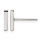Stainless Steel Polished Button Earrings for Women