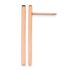 Stainless Steel Rose Gold-Tone Polished Drop Dangle Earrings for Women